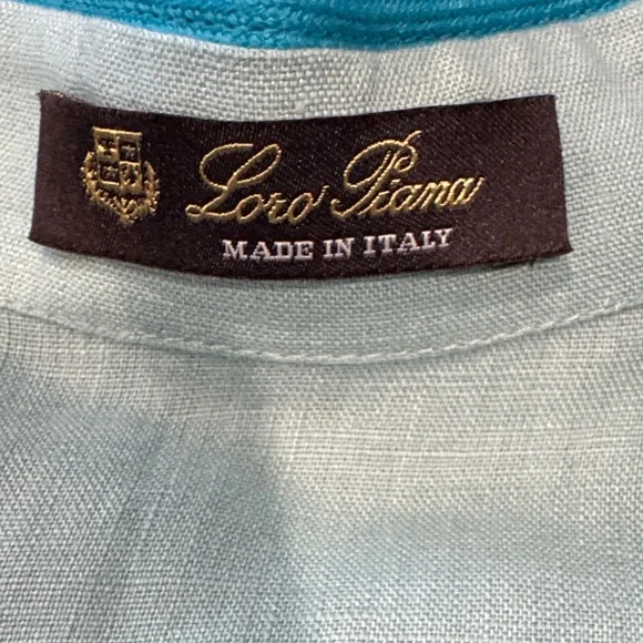 Loro Piana Aqua Linen Dress size 42 - Picture 2 of 10